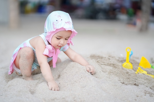 8月の2歳児の写真