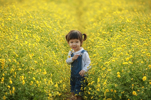 10月の2歳児の写真