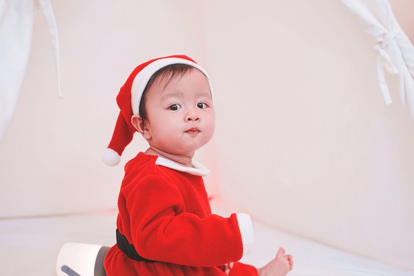 12月の0歳児の写真