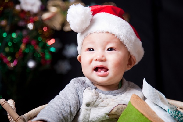 12月の0歳児の写真