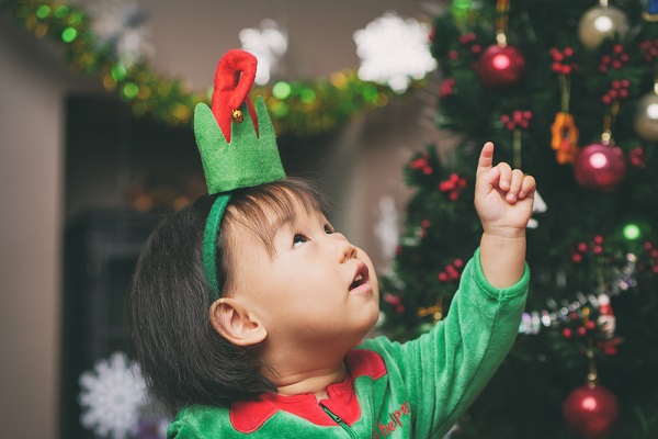 12月の1歳児の写真
