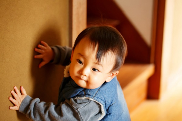 1月の0歳児の写真