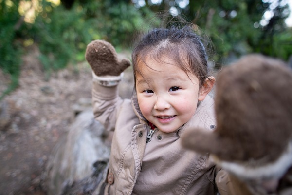 2月の1歳児の写真
