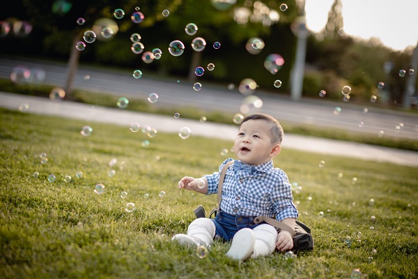 3月の0歳児の写真