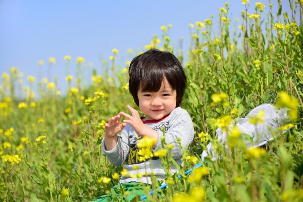 3月の2歳児の写真
