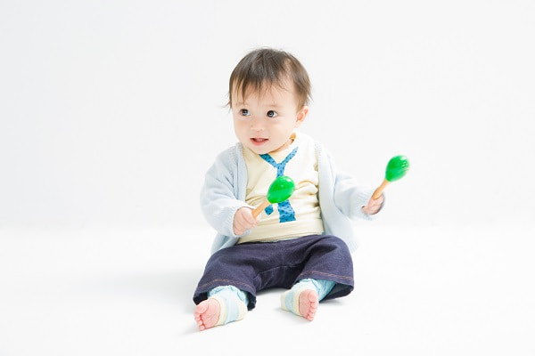 0歳児クラスの部分実習の様子