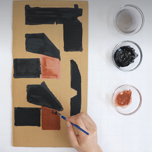 絵の具を塗る工程