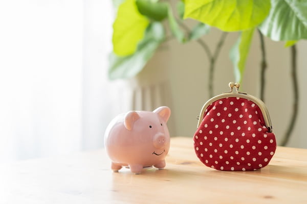 貯金箱と財布