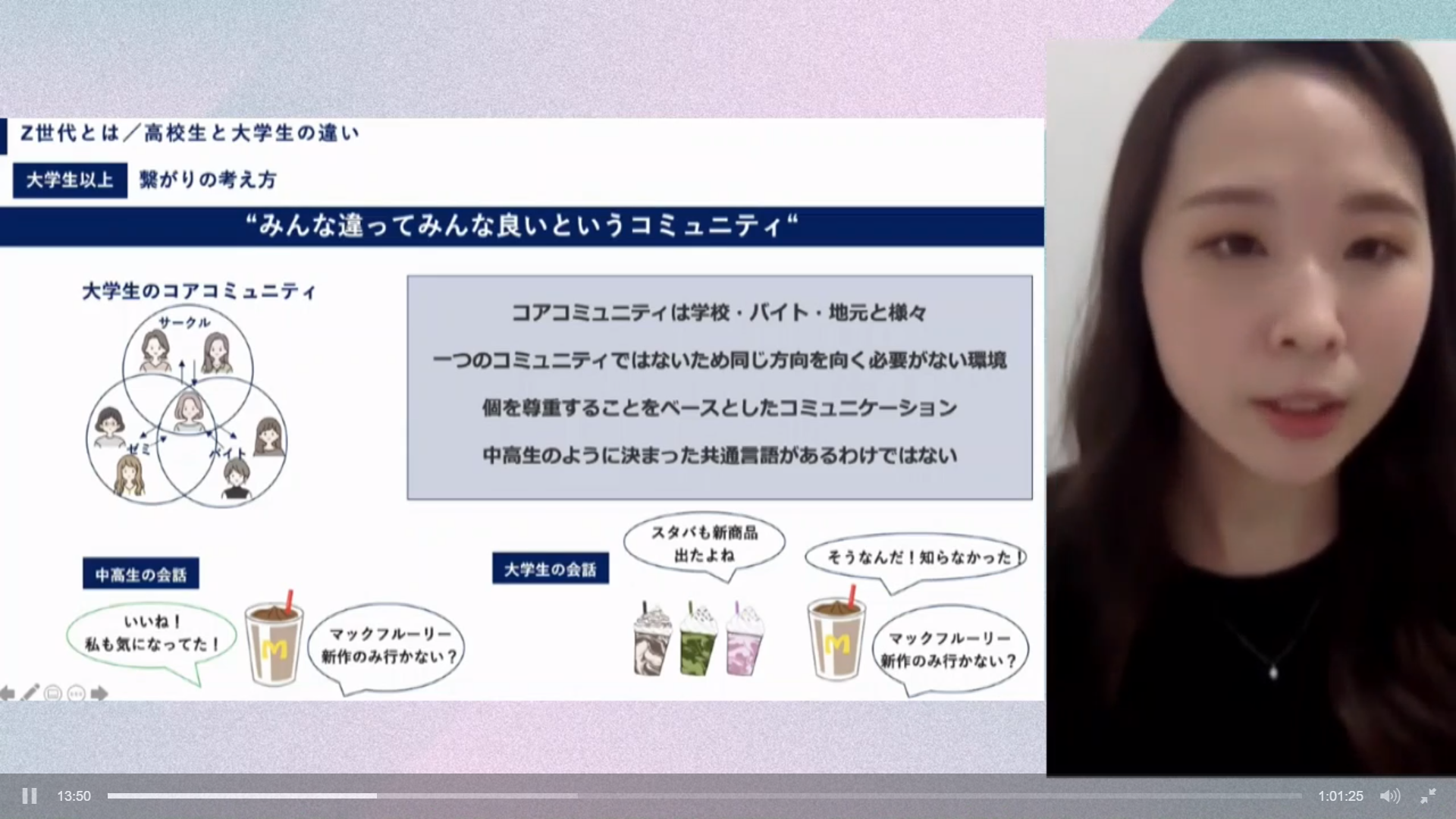Z世代の高校生と大学生時代の違い