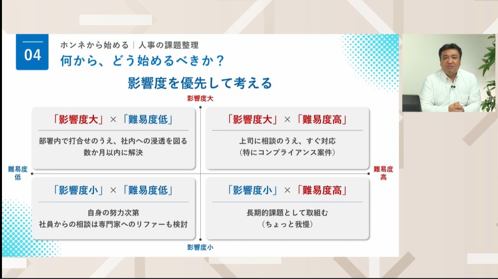 ホンネから始める 人事の課題整理