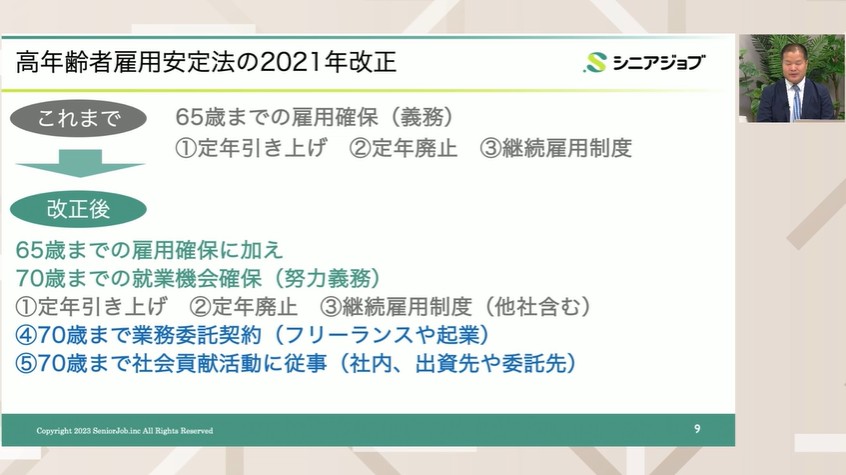 高年齢者雇用安定法の改正