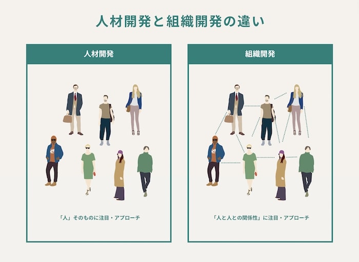 “組織開発と人材開発の違い”