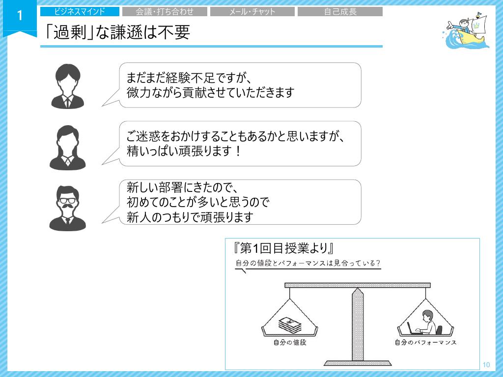「過剰」な謙遜は不要