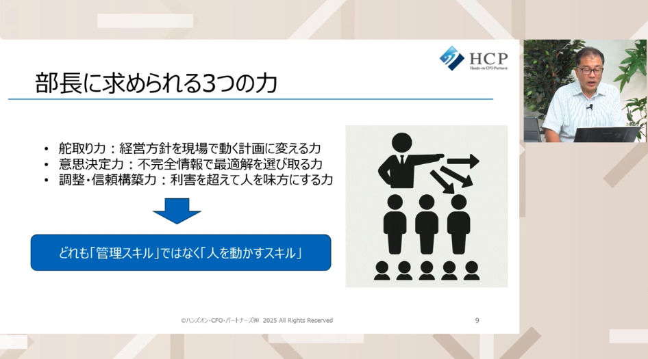 多様な人材や部門を動かすリーダーシップ