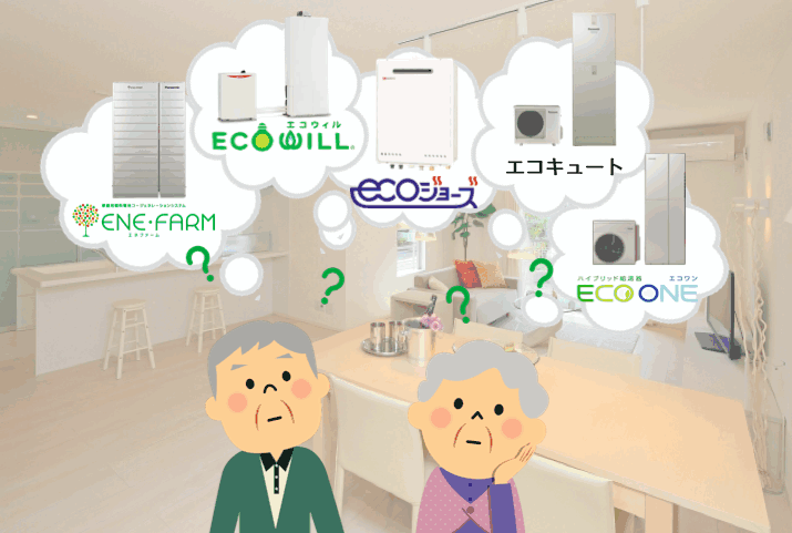【省エネ給湯器徹底比較】エネファーム ・エコウィル ・エコジョーズ ・エコキュート ・エコワンの違いとは?