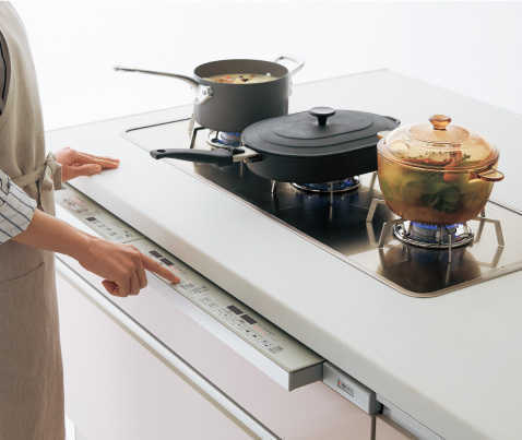 トリプルワイドコンロ(ガス/IH)