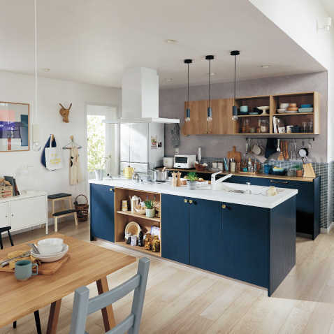 木目柄のオープンボックス