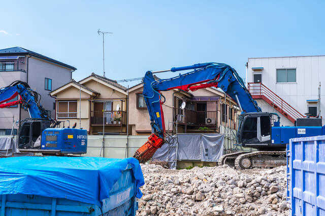 解体工事中の現場