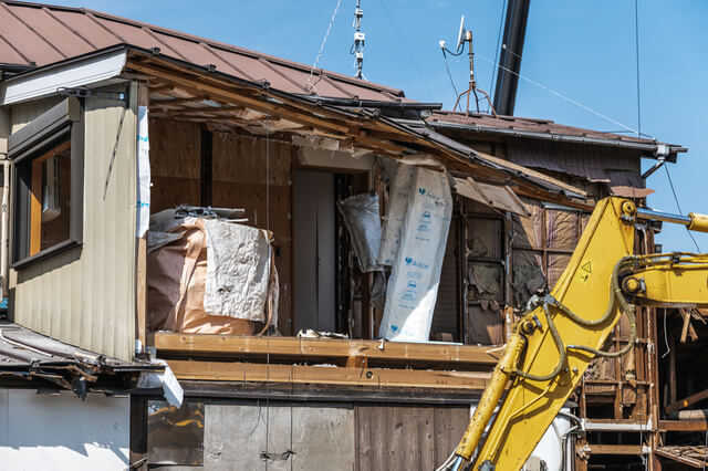 木造二階建て住宅の解体