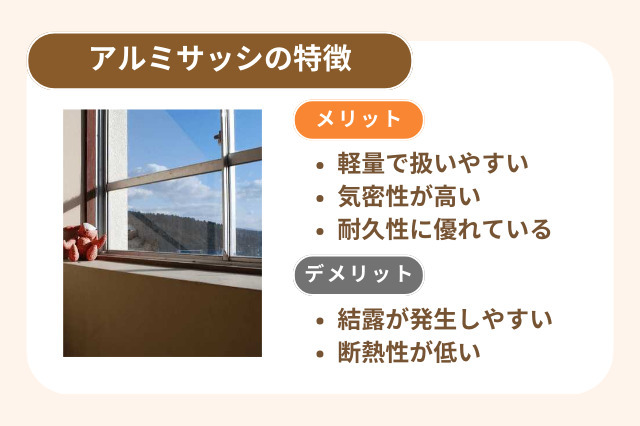 アルミサッシは、軽量で扱いやすく、気密性や耐久性に優れているという利点の多い素材です。