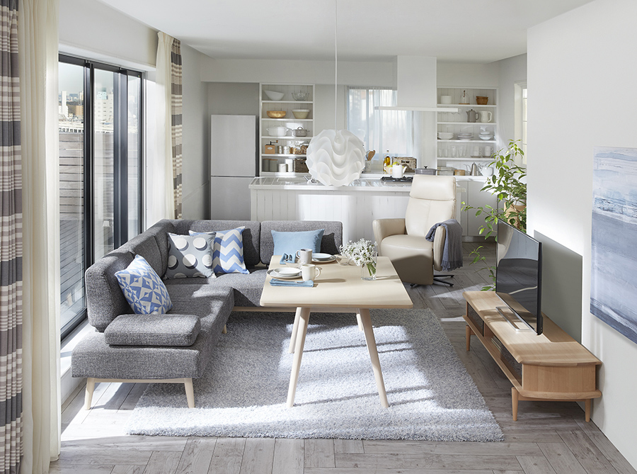 リビングダイニング兼用の北欧ラウンジスタイル 家具 インテリアの大塚家具