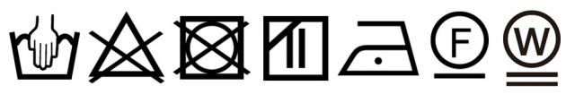 レース生地　ルガノ　洗濯マーク