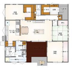高い防犯性と快適な住環境自然光が似合う南欧風平屋