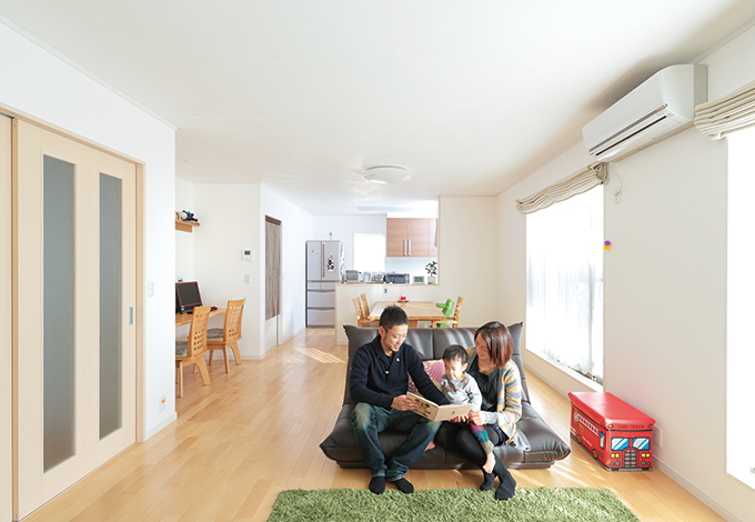 子育てしやすい 広いｌｄｋ を最優先 Um House マル祐戸田建築 の新築施工例 イエタテ