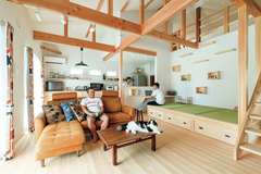 便利と遊び心を詰め込んだ 愛猫と暮らす平屋の家