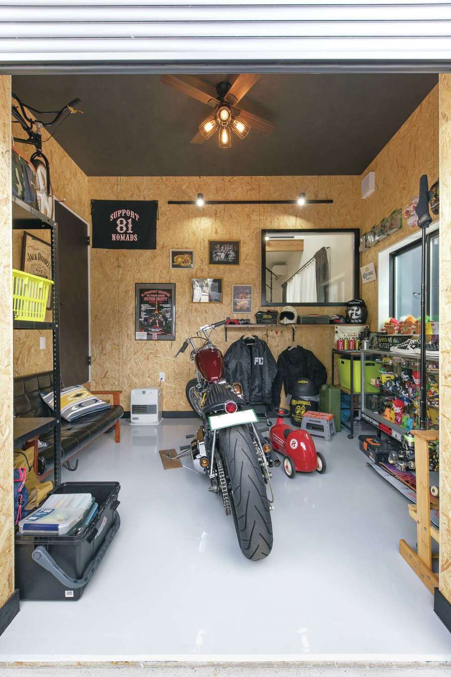 男の憧れ バイクガレージを実現 ハーレーはゆくゆくは長男に譲ろうと考えているそうだ イエタテ 男の憧れ バイクガレージを実現 ハーレーはゆくゆくは長男に譲ろうと考えているそうだ イエタテ