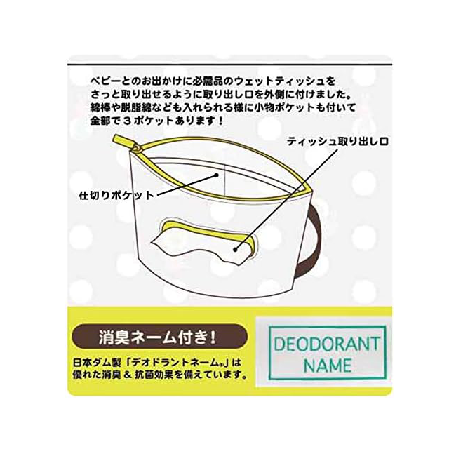 コンパクトに持ち運べる♪「アイプランニング はらぺこあおむし 消臭おしりふきポーチ」