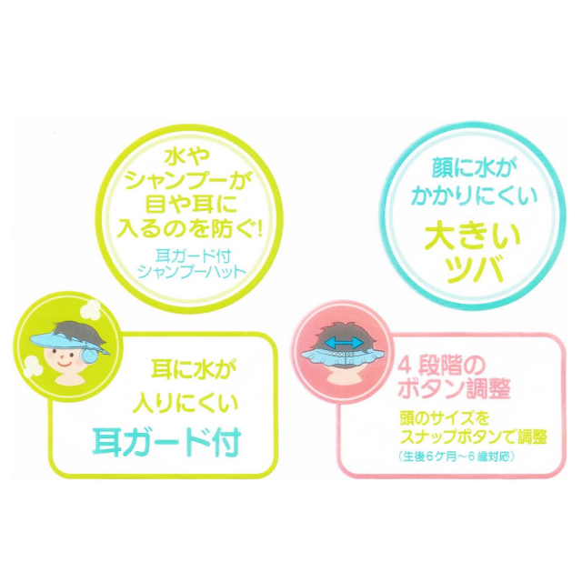水が苦手なお子様に！「スケーター シャンプーハット 耳ガード付き くまのプーさん」
