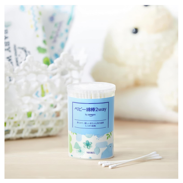 家族みんなで使える☆「Mama Bear ベビー綿棒 2way 160本x6個」