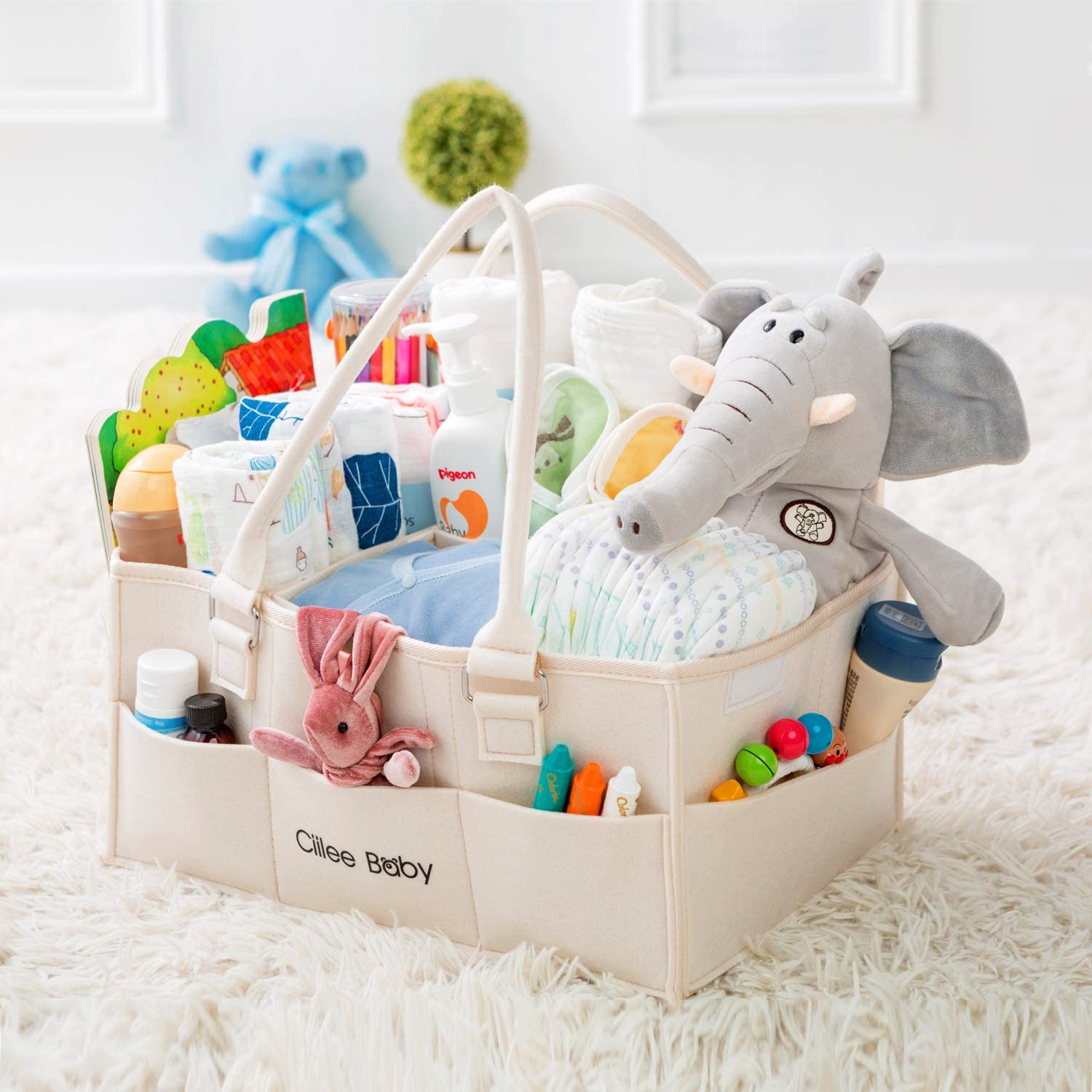 持ち手つきで折り畳みができる！「おむつストッカー」