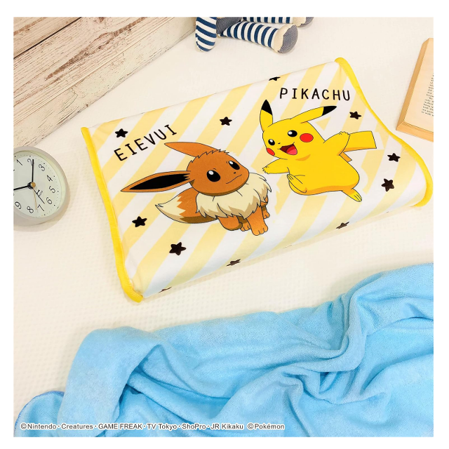 もちもち触感の低反発枕☆「MORIPiLO ポケモン ピカチュウ イーブイ低反発枕」