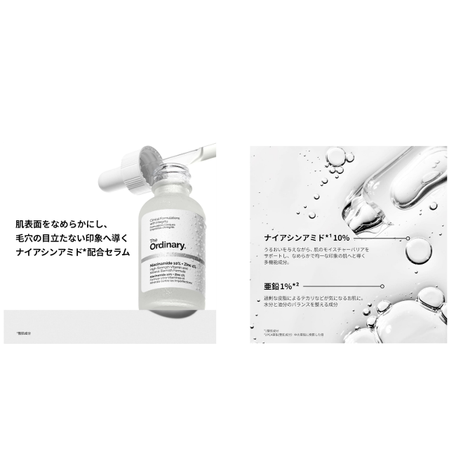 ベスコス受賞☆「The Ordinary ナイアシンアミド10%+亜鉛1%美容液」