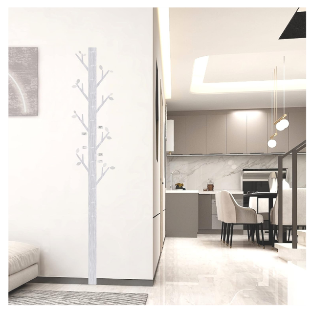 インテリアになじむデザイン☆「身長計・ウォールステッカー 木の身長計」