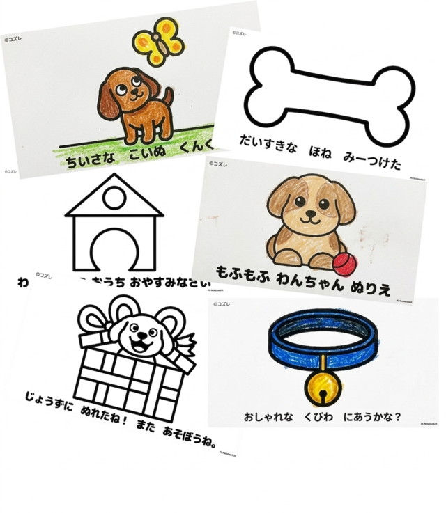 【無料プレゼント】コズレの塗り絵『動物への優しさを育む！もふもふ　わんちゃん』