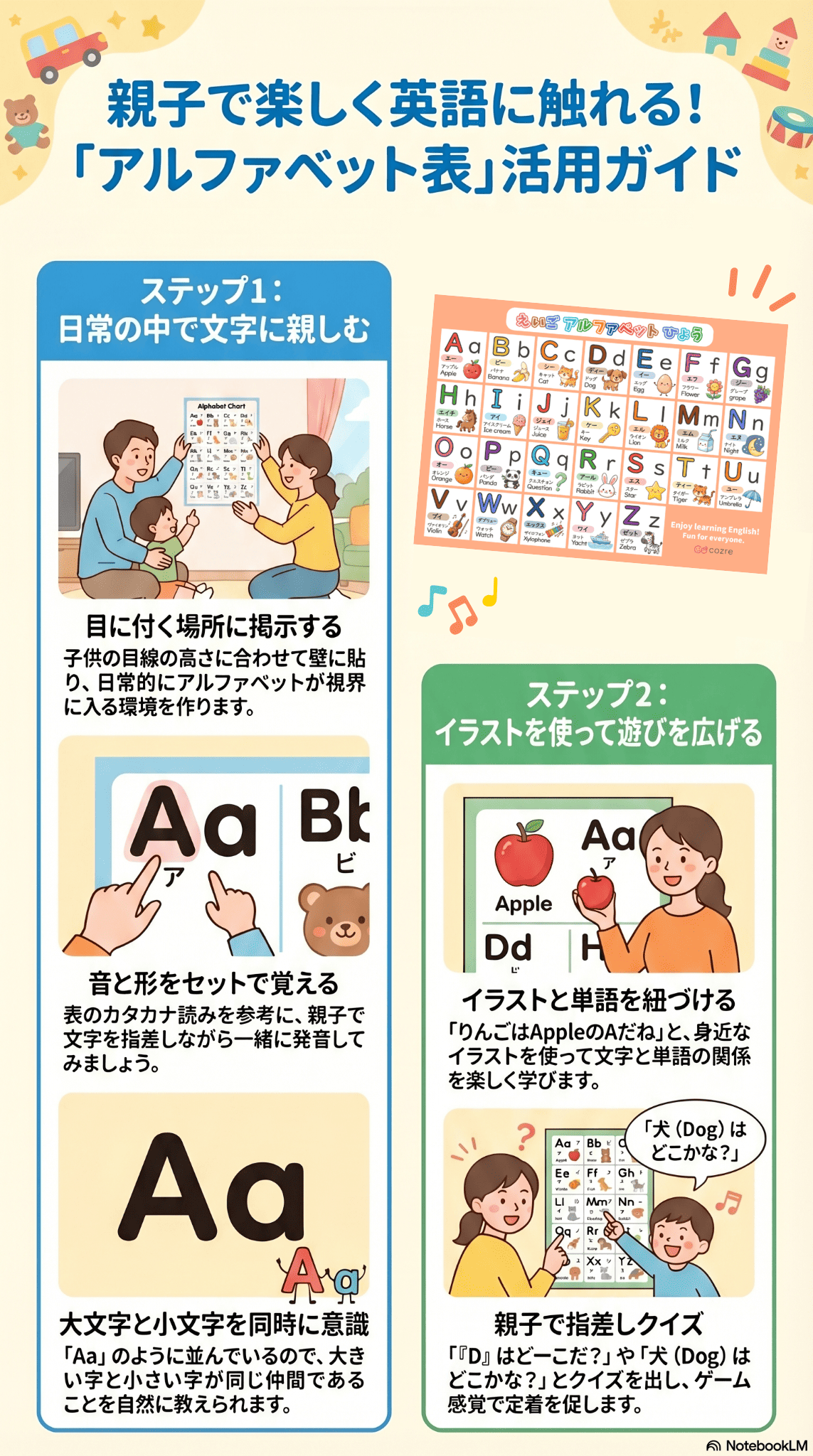 【コズレ会員限定】オリジナルデザインの「アルファベット表」素材をプレゼント！