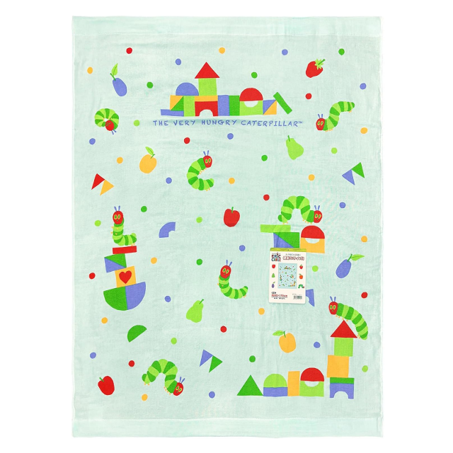 お昼寝に☆「Hayashi ガーゼマルチタオル はらぺこあおむし 約85×115cm 」