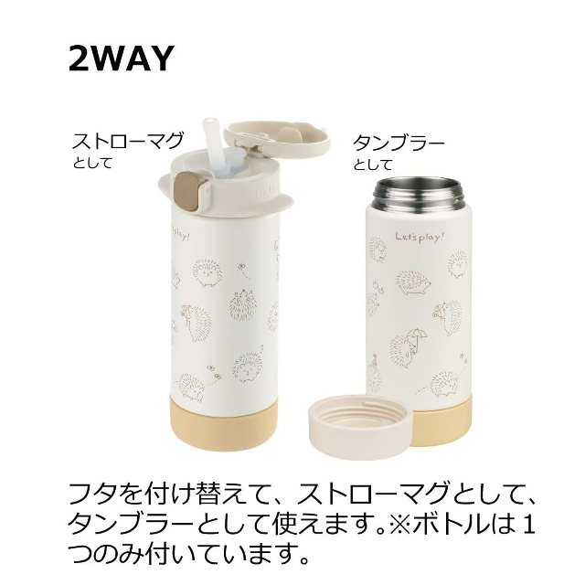 持ち運びしやすいサイズ☆「リッチェル 2WAYステンレススリムマグ 170ML」