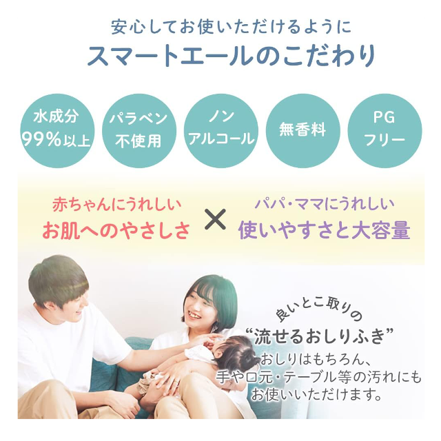 お肌にやさしい☆「アイリスプラザ トイレに流せるやさしいおしりふき 700枚 (70枚×10個) 」