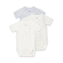 「プチバトー 半袖合わせボディ3 枚組」オーガニックコットンで赤ちゃんにも優しい！