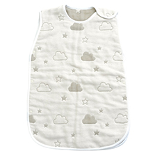 「6重ガーゼスリーパー」新生児から3歳頃まで使える、グレイッシュでシンプルなデザイン♪