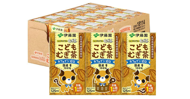 生後1ヶ月から飲める☆「伊藤園 こども 麦茶 (125ml×3本)×6パック