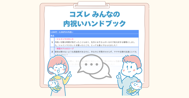 【コズレ会員限定】「コズレ みんなの内祝いハンドブック」