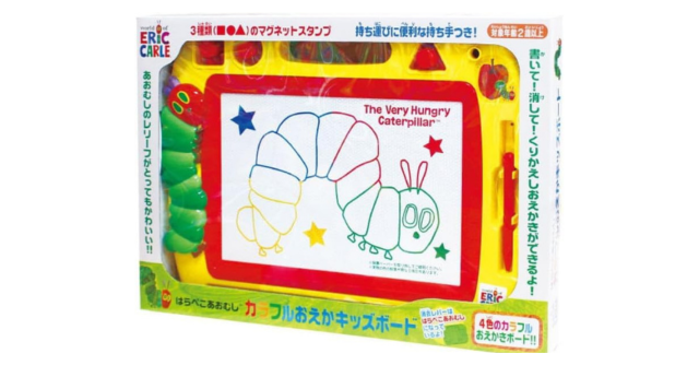 【メルマガ会員限定】4色のカラフルなお絵かきが楽しめる♪「尾上萬 はらぺこあおむし おえかきボード」