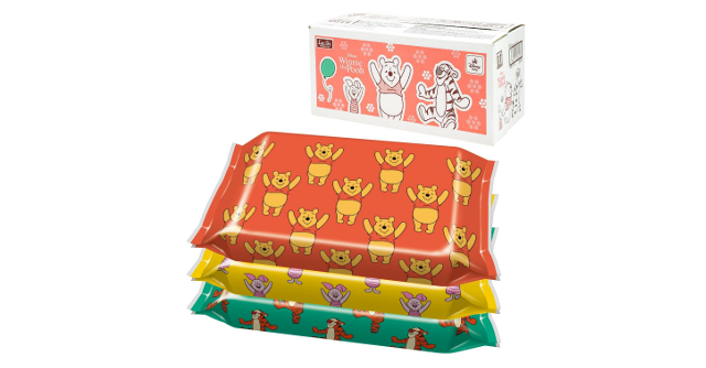 保湿成分配合☆「LEC ディズニー 純水99% 手口ふき 60枚 × 20個 (くまのプーさん)」