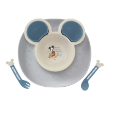 電子レンジOK！「錦化成 日本製 ミッキーマウス 食べこぼしキャッチプレート」