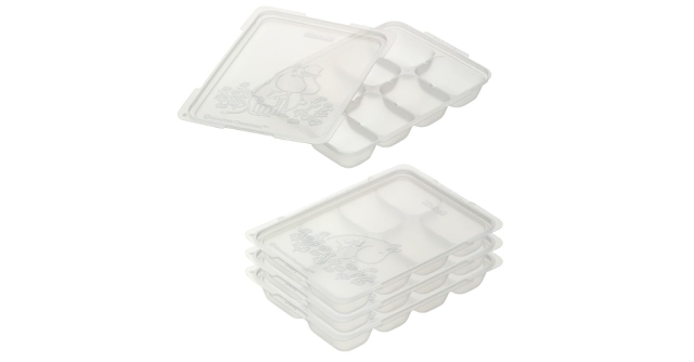 離乳食作りに♪「リッチェル ムーミンベビー わけわけフリージング ブロックトレーR 25 4枚入り」